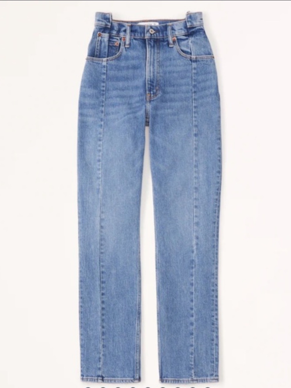 Abercrombie & Fitch Straight-Leg Jeans — Light Blue Denim
